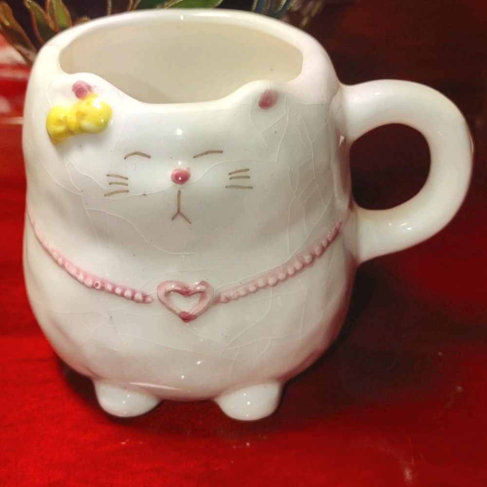 Vintage Ceramic Cat Mug~Made in Japan